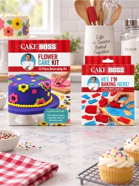 Cake Boss Flower Cake Kit + Work Truck Cutter Set Bundle.NWT